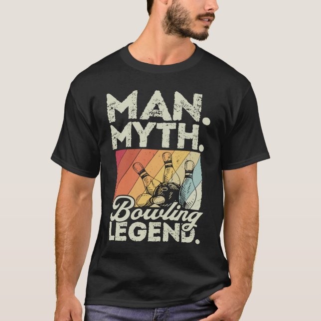 Bowling Ball Pin Bowler Strike Bowling Fanatic Bow T-Shirt (Front)