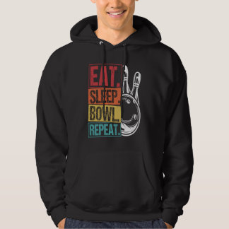 Bowling Ball Pin Bowler Strike Team Bowling Alley Hoodie