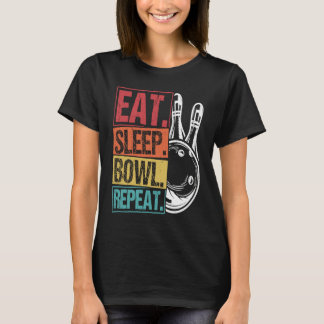 Bowling Ball Pin Bowler Strike Team Bowling Alley T-Shirt