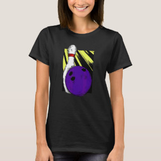 Bowling Ball Pin Pins Strike Spare Split 710 300 P T-Shirt