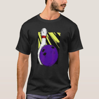 Bowling Ball Pin Pins Strike Spare Split 710 300 P T-Shirt