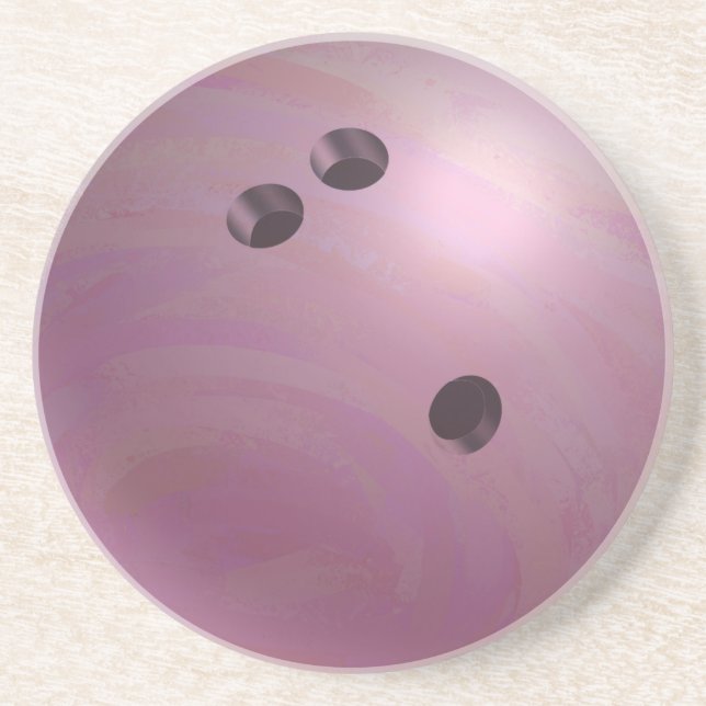 Bowling Ball Pink Coaster (Front)
