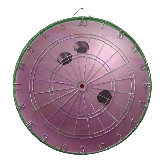 Bowling Ball Pink Dartboard (Front)