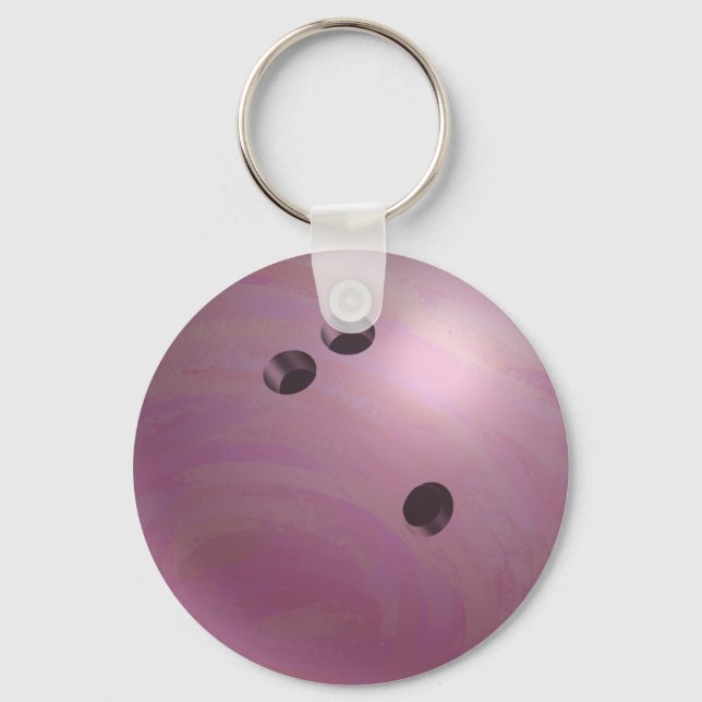 Bowling Ball Pink Key Ring (Front)