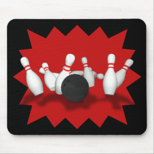 Bowling Ball & Pins: 3D Model: Mousepad