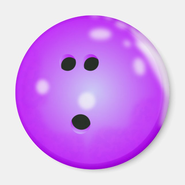 Bowling Ball (Purple) Magnet (Front)
