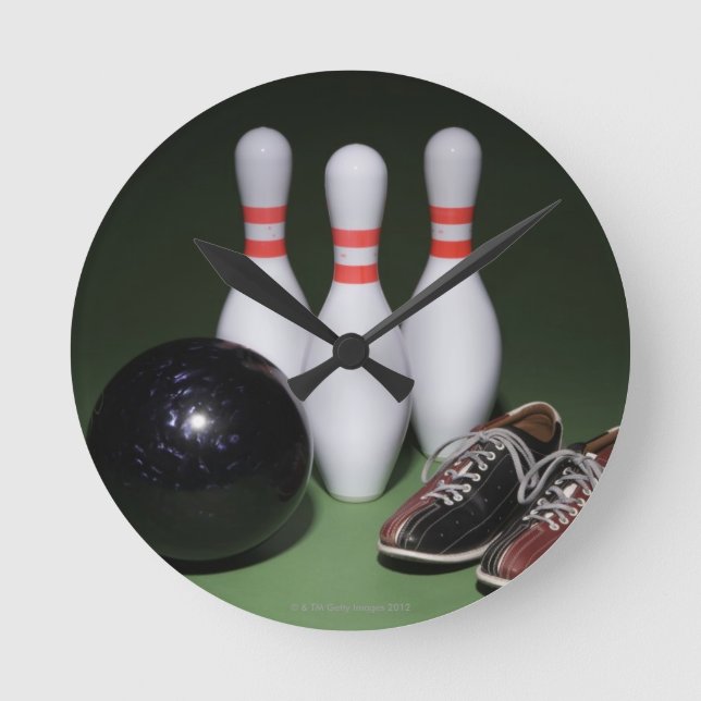Bowling Ball Round Clock (Front)