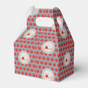 Bowling Ball Striking Skittles with Ball Pattern Favour Box