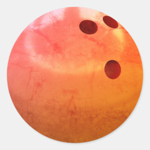 Bowling Ball Team Classic Round Sticker