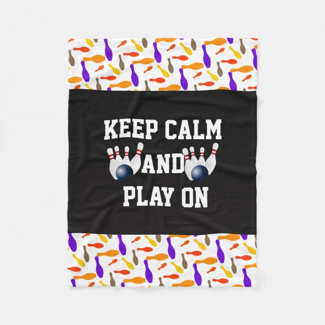 Bowling Ball Team Player Exercise Fitness Train Fleece Blanket (Front)