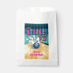 Bowling Birthday Favor Bag - Girl