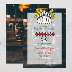 Bowling Birthday Invitation