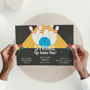 Bowling Birthday Invitation