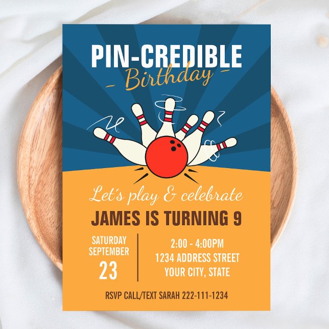 Bowling birthday invitation (Creator Uploaded)