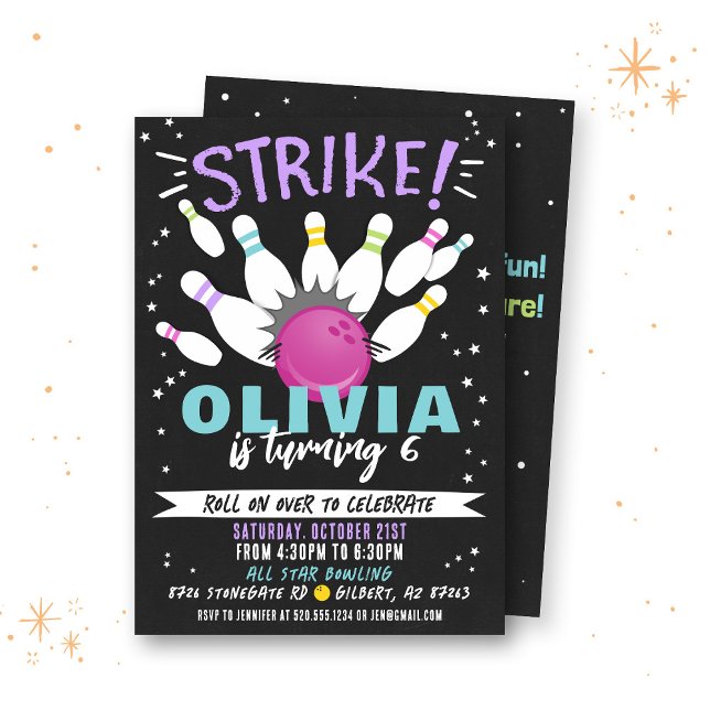 Bowling Birthday Invitation (Creator Uploaded)