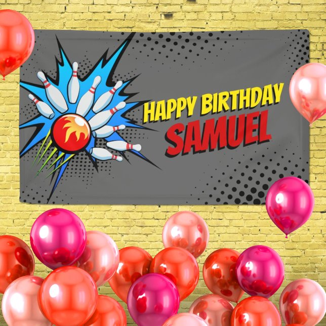 Bowling Birthday Party Banner (Creator Uploaded)