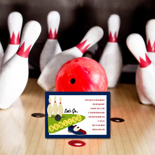 Bowling Birthday Party Invitations