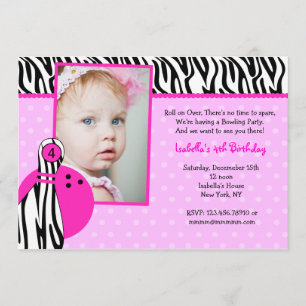 Bowling Birthday Party Invitations Photo