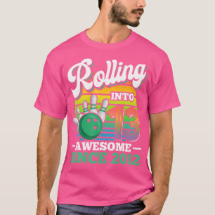 Bowling Birthday Party Rolling Into 13 Years 13Th T-Shirt