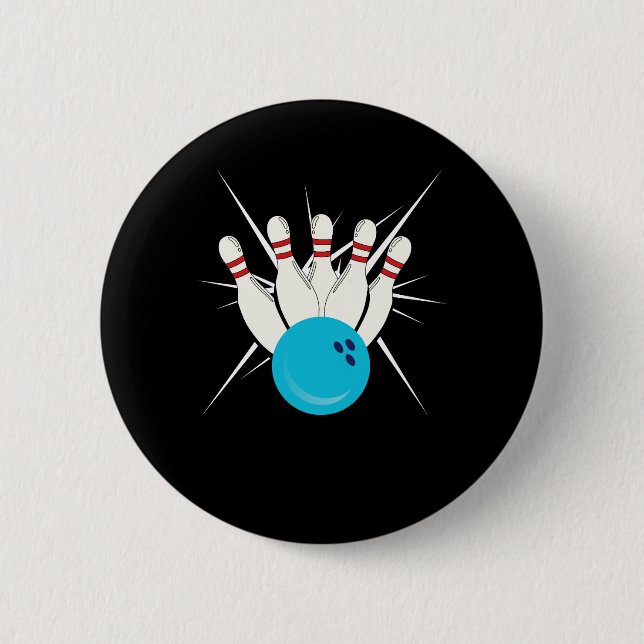 Bowling Bliss 6 Cm Round Badge (Front)