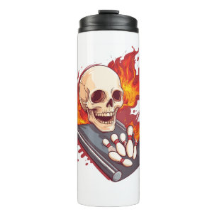 Bowling Bones – Funny Sports Skull Thermal Tumbler