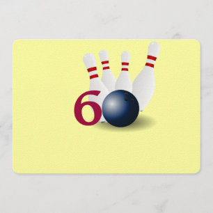 Bowling, bowler 60th Birthday Invitation. Invitation