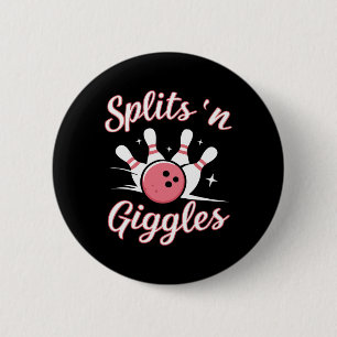 Bowling Bowler Funny Splits N Giggles Bowling Byll 6 Cm Round Badge
