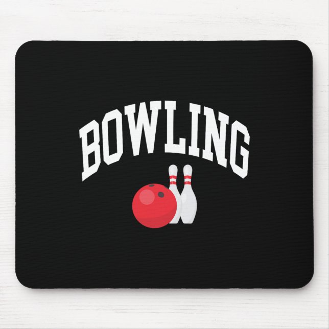 Bowling Bowler Graphic  Mouse Pad (Front)