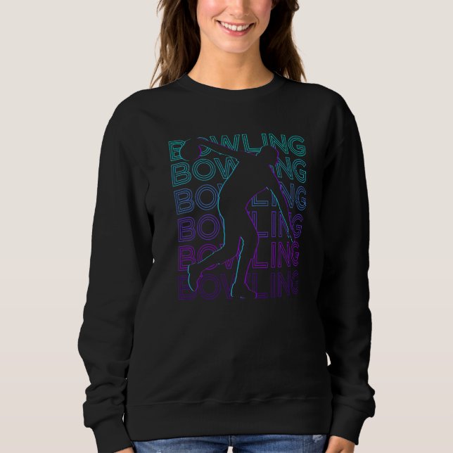Bowling Bowler Retro Sweatshirt (Front)