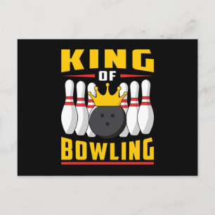 Bowling Bowler Sport Strike Team Bowl Funny Gift Postcard