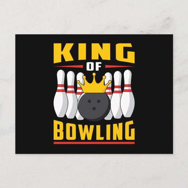 Bowling Bowler Sport Strike Team Bowl Funny Gift Postcard (Front)