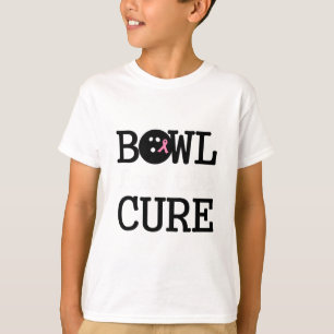 Bowling Breast Cancer Bowler Pink Ribbon Bowl For T-Shirt