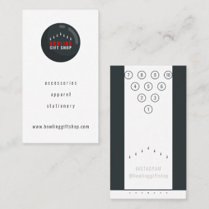 Bowling Business Bowling Pins Gutter Foul Line Business Card