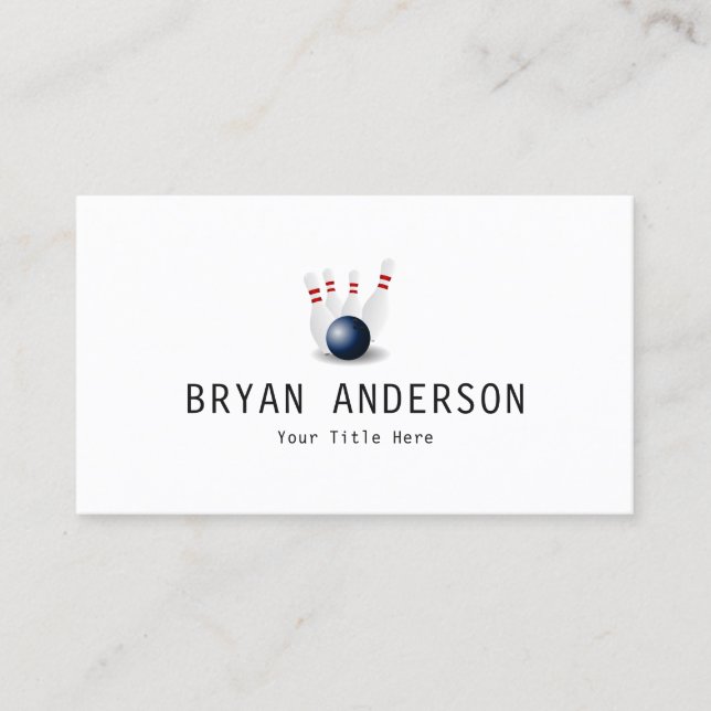 Bowling Business Card (Front)