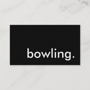 bowling. business card