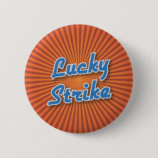 Bowling Button: Lucky Strike 6 Cm Round Badge