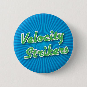 Bowling Button: Velocity Strikers 6 Cm Round Badge