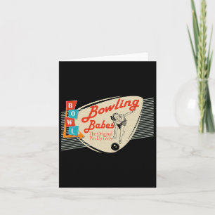 Bowling Bybes Vintage Retro Matching Bowling Team  Card