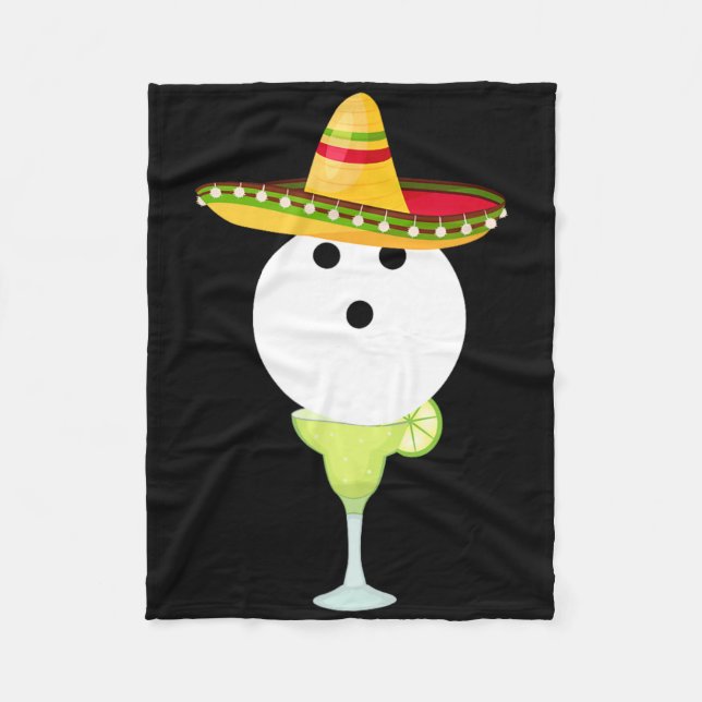 Bowling Byll With Sombrero And Margarita Sport Cin Fleece Blanket (Front)