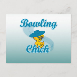 Bowling Chick #3 Postcard