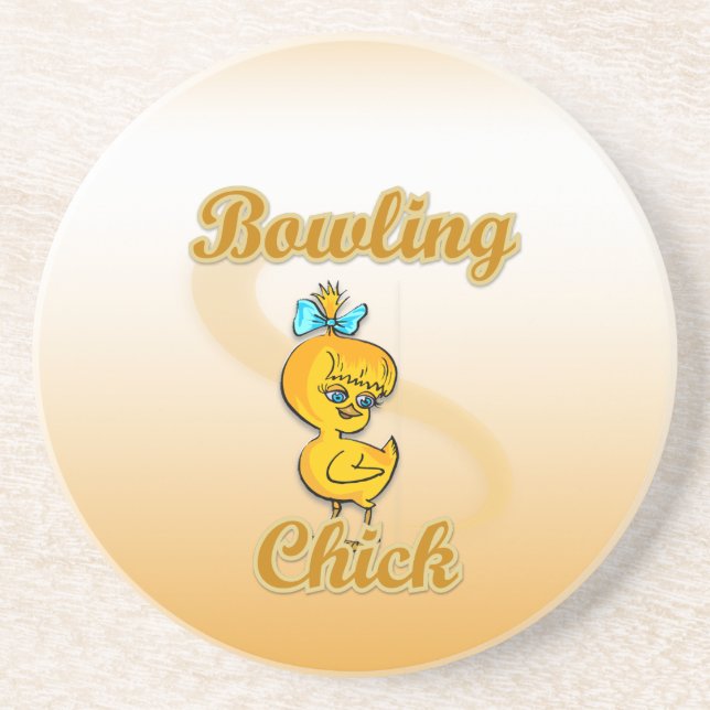 Bowling Chick Coaster (Front)