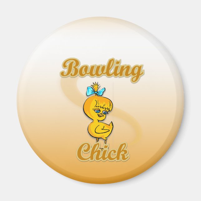 Bowling Chick Magnet (Front)