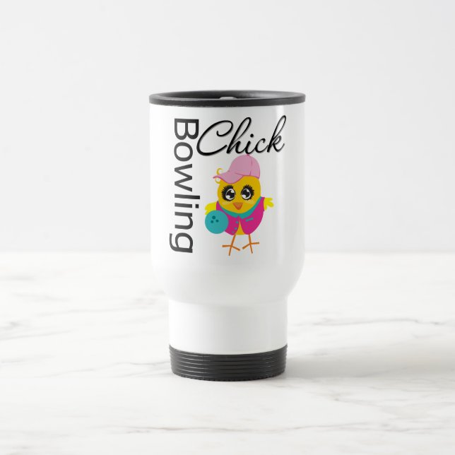 Bowling Chick Travel Mug (Center)