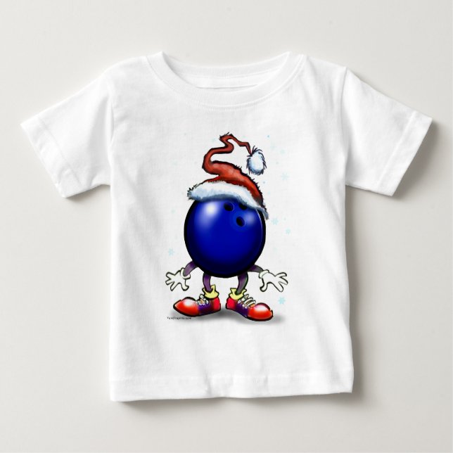 Bowling Christmas Baby T-Shirt (Front)