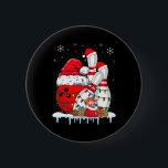 Bowling Christmas Bowling Santa Hat Christmas Ligh 6 Cm Round Badge<br><div class="desc">Bowling Christmas Bowling Santa Hat Christmas Lights</div>