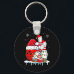 Bowling Christmas Bowling Santa Hat Christmas Ligh Key Ring<br><div class="desc">Bowling Christmas Bowling Santa Hat Christmas Lights</div>