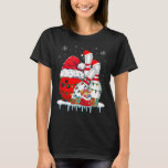 Bowling Christmas Bowling Santa Hat Christmas Ligh T-Shirt<br><div class="desc">Bowling Christmas Bowling Santa Hat Christmas Lights</div>