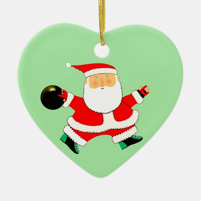 Bowling Christmas Collectable Ceramic Tree Decoration (Front)