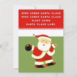 Bowling Christmas Holiday Card