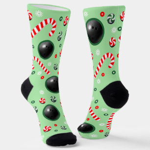 Bowling Christmas Holiday Gifts Socks
